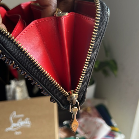 Christian Louboutin Panettone Spike Leather Zippy Around Wallet retails $750 - Picture 12 of 16